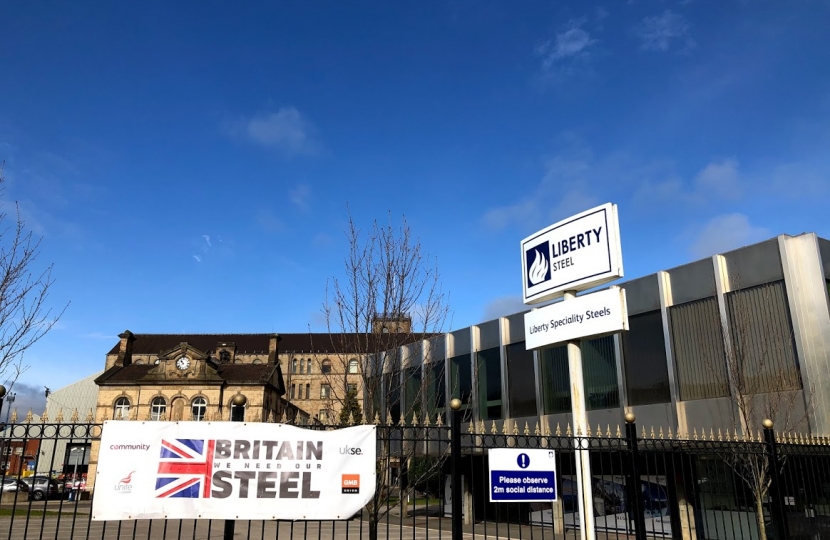 Stocksbridge Speciality Steels on a deep blue sky