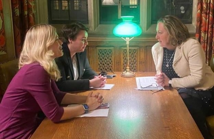 Miriam has meeting with Secretary of State for International Trade, Anne-Marie Trevelyan, 