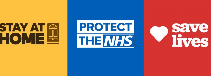 Poster stay home, protect the NHS, Save lives